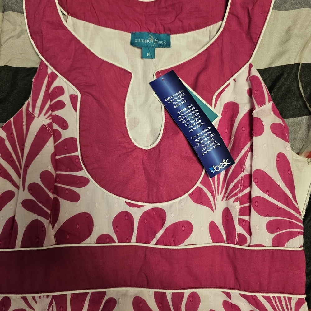 belk Pink and White Floral A-Line Maxi Dress (Item#104) - Picture 5 of 16